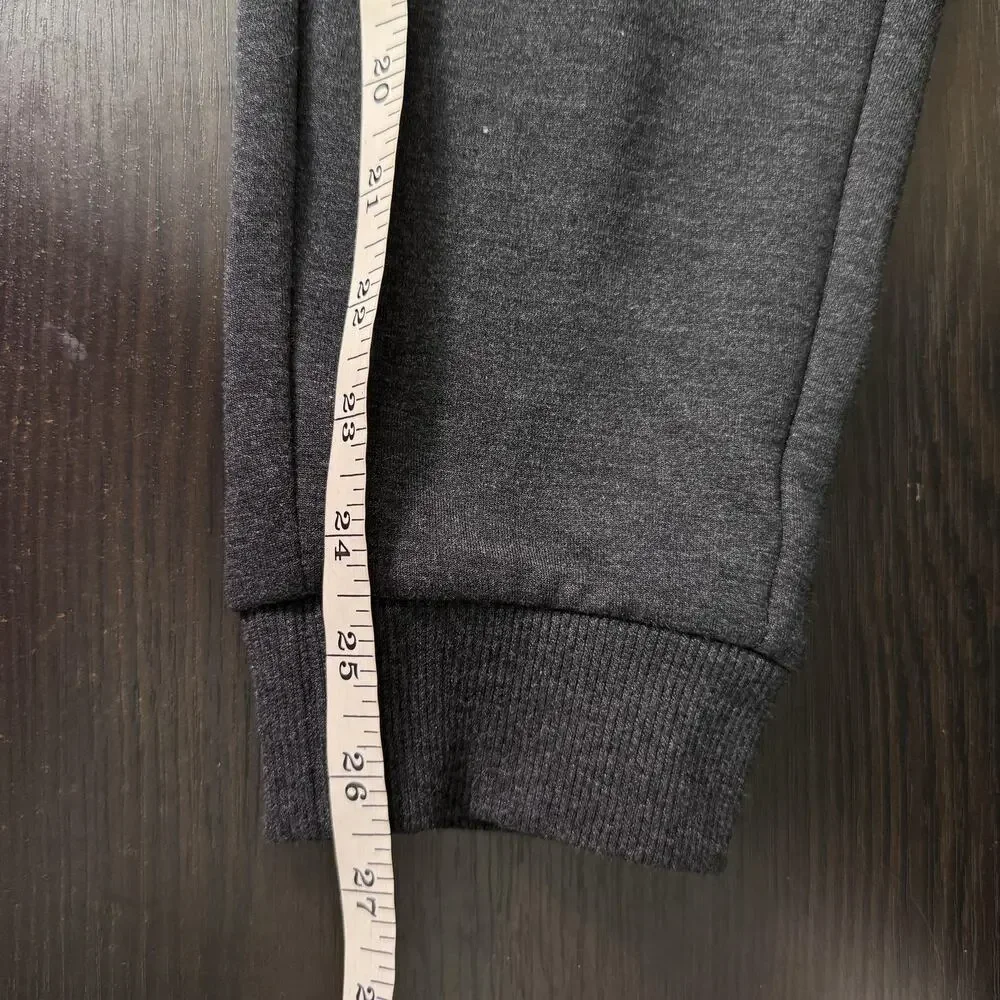 Burlebo Sweatpants Mens Small Black Fleece Joggers Elastic Waist Pockets Lounge - Picture 10 of 11